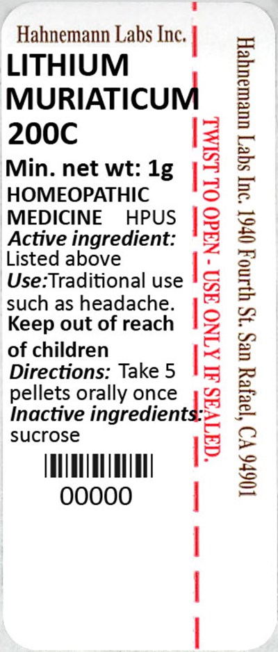 Lithium Muriaticum 200C 1g - Lithium Muriaticum 200C 1g